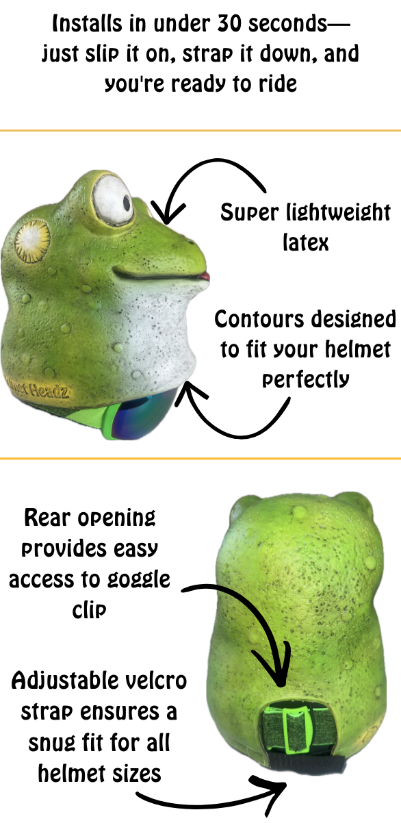 Frog Infogrpahic - Gnarly Nogginz Helmet Characters #NOGZ